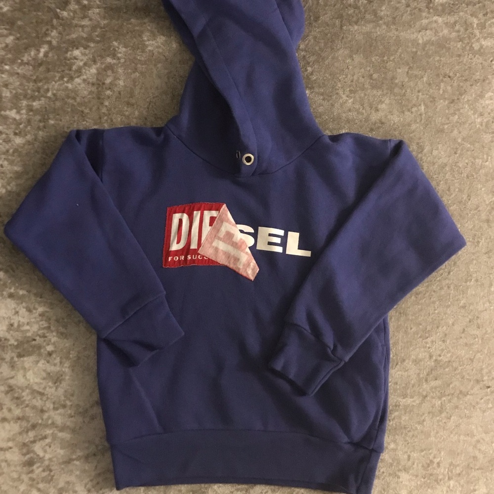 Diesel logo printed hoodie 6Y